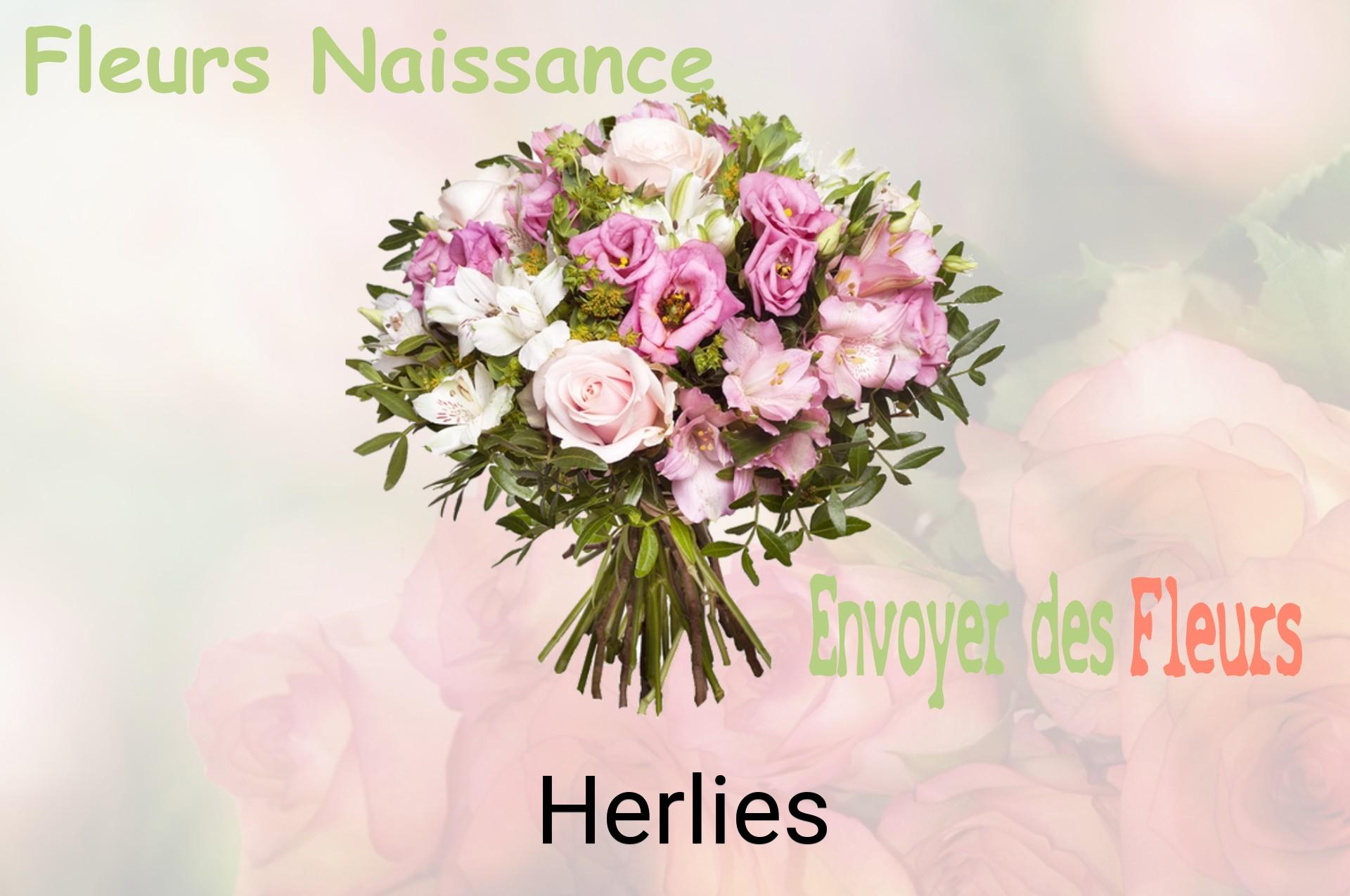 Bouquet de fleurs de naissance livré à Herlies